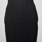 XS-Small 1940s Black Knit Skirt Set