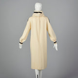 1980s Bernard Perris Dress with Cowl Neck