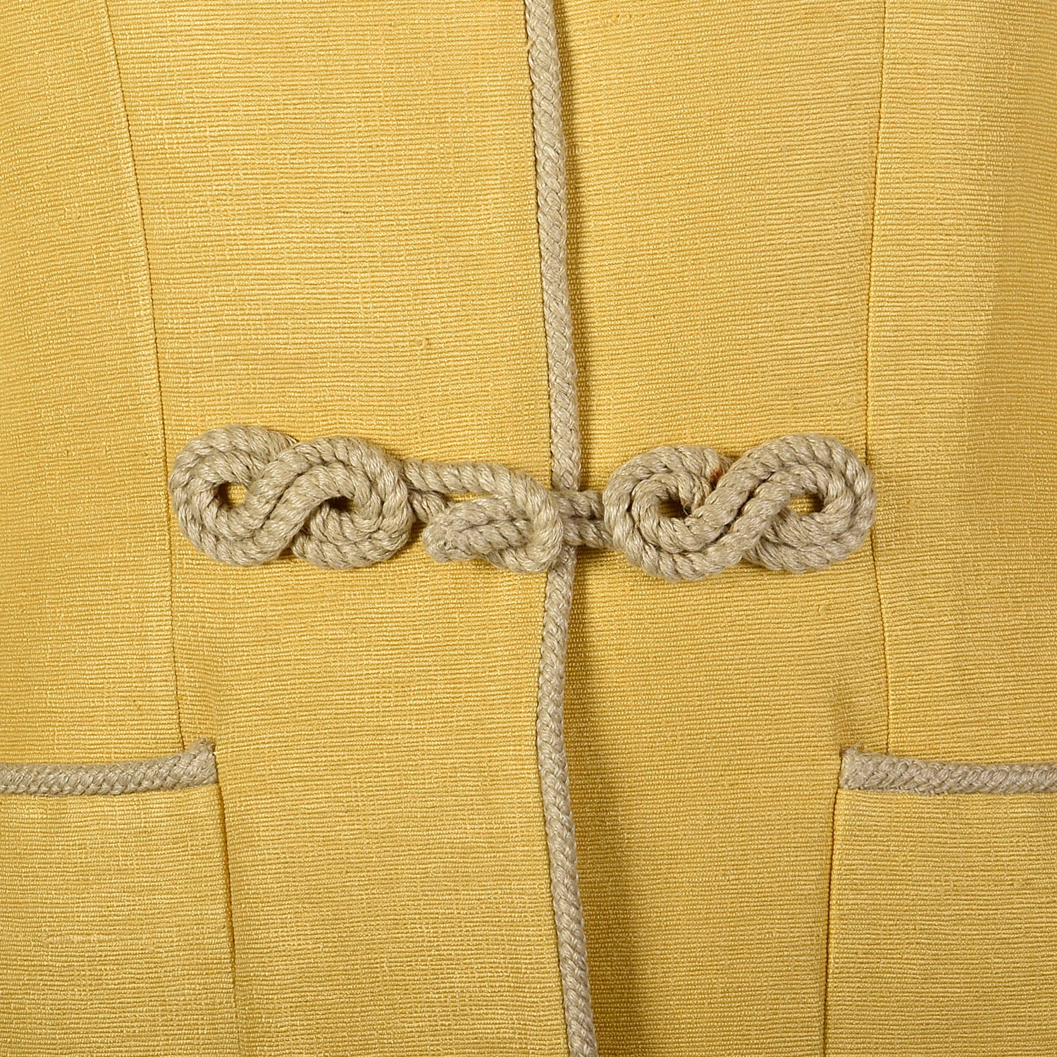 Medium 1980s Yves Saint Laurent Yellow YSL Long Clutch Coat