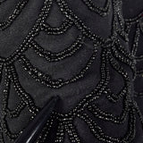 1990s Carmen Marc Valvo Black Knit Dress with Beading