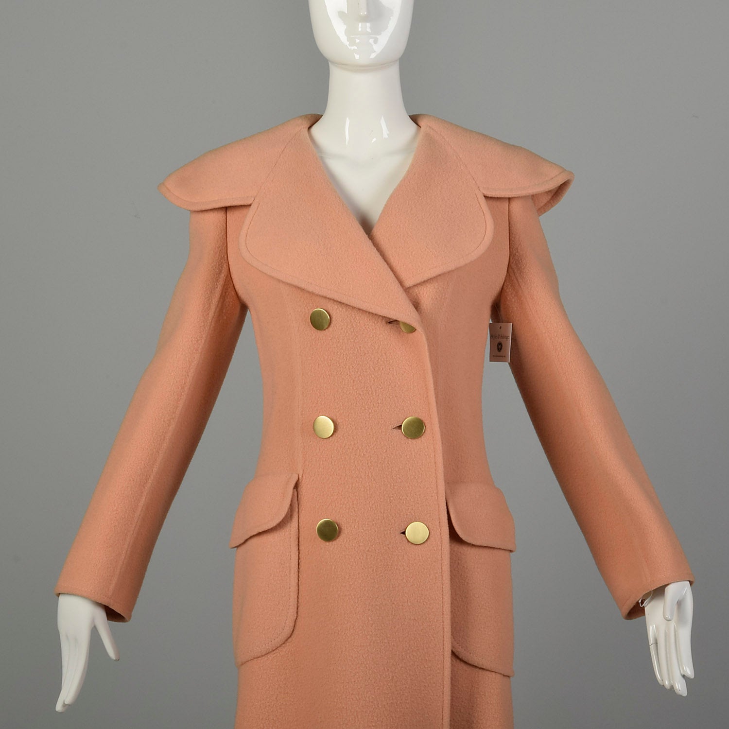 Attributed to Christian Dior Maxi Full Length Blanket Coat Designer Autumn Minimalist Outerwear