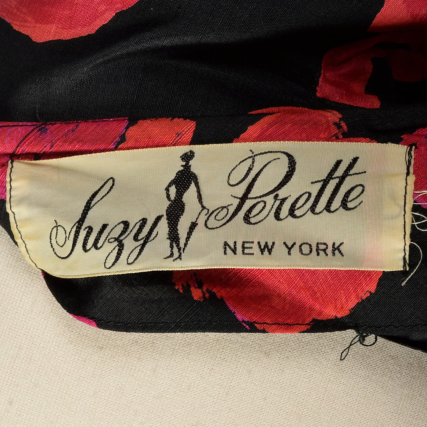 1950s Suzy Perette Silk Floral Dress