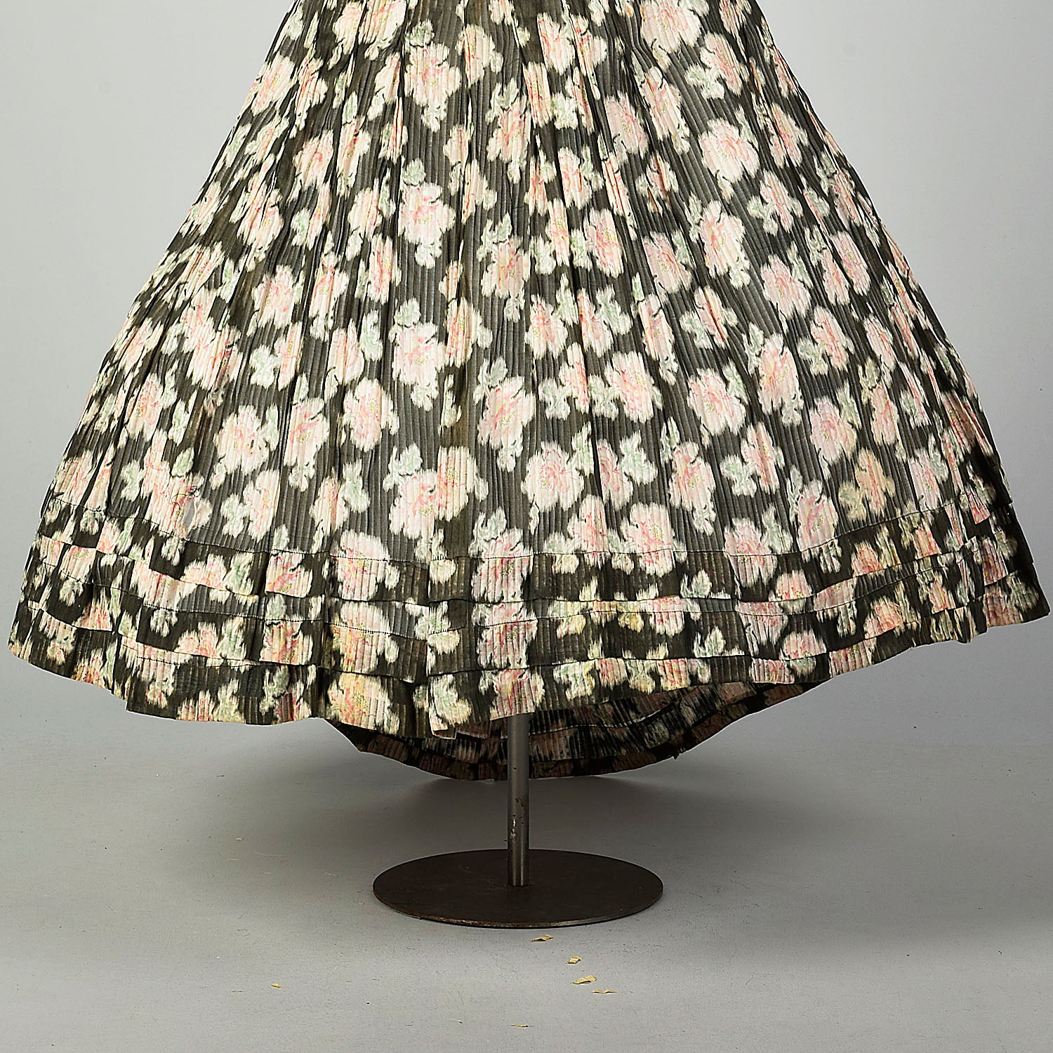 Large 1800s Set Cotton Top Floral Victorian Skirt Study As Is