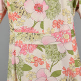 1960s Pink Floral Spring Coat