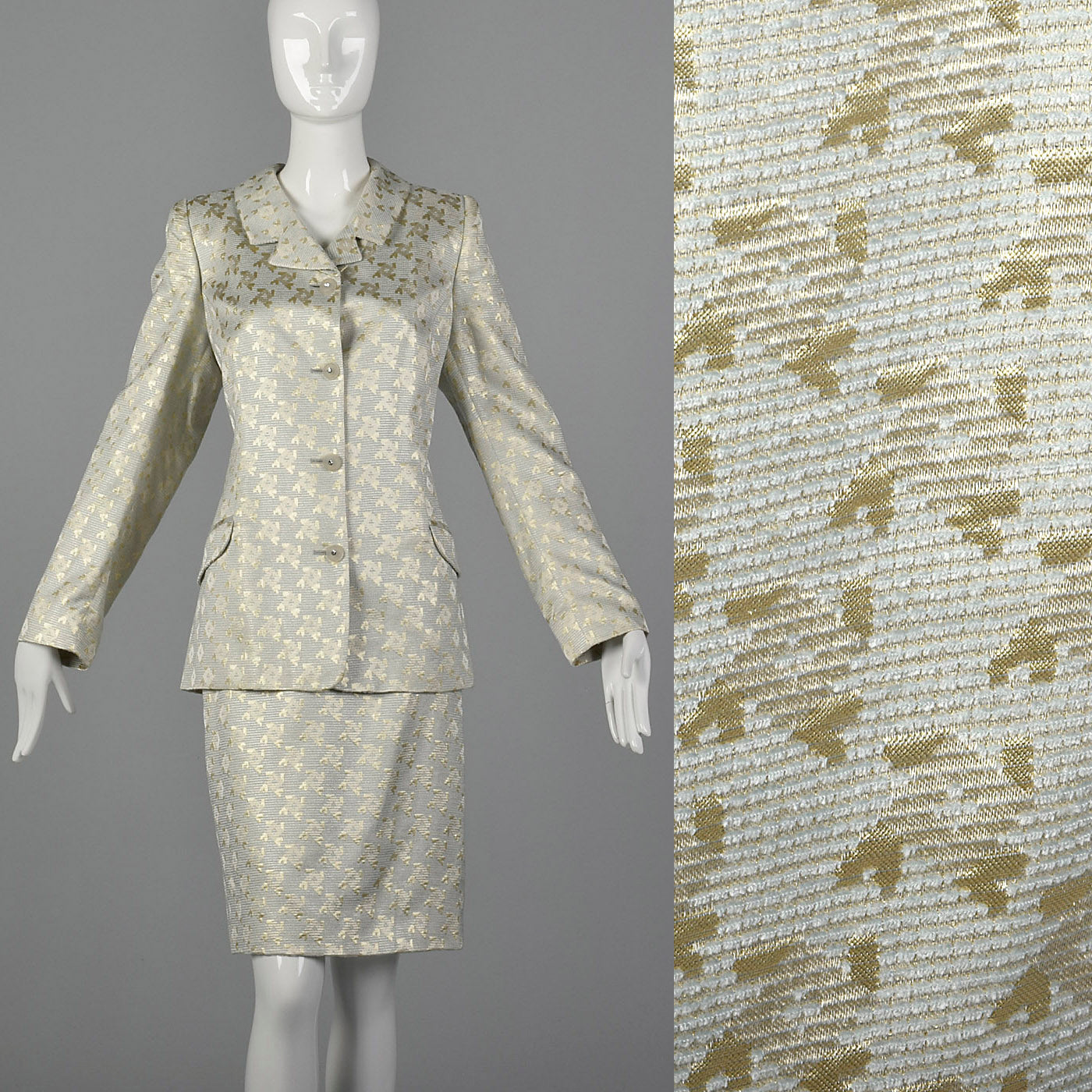 1990s Mary McFadden Collection Wedding Suit