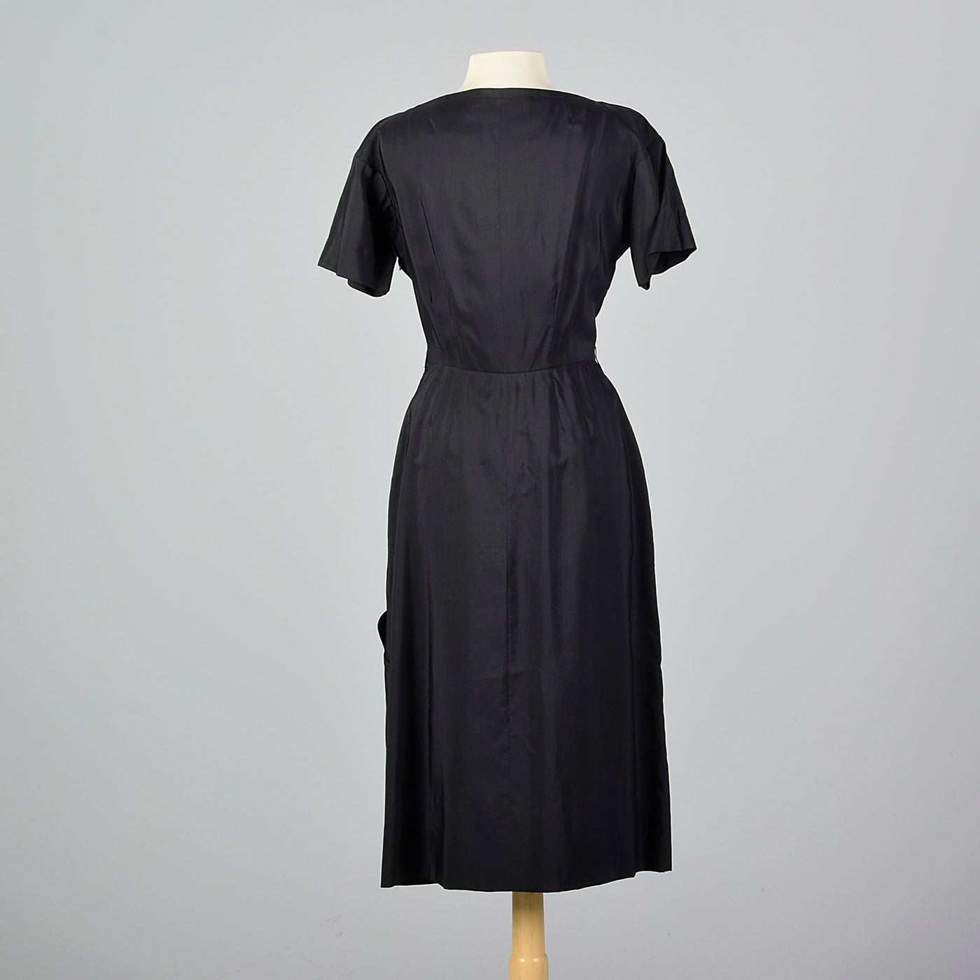 1950s Anna Miller by Bill Blass Black Pencil Dress