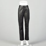 Small Black Leather Pants