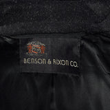 1940s Mens Black Mohair Overcoat