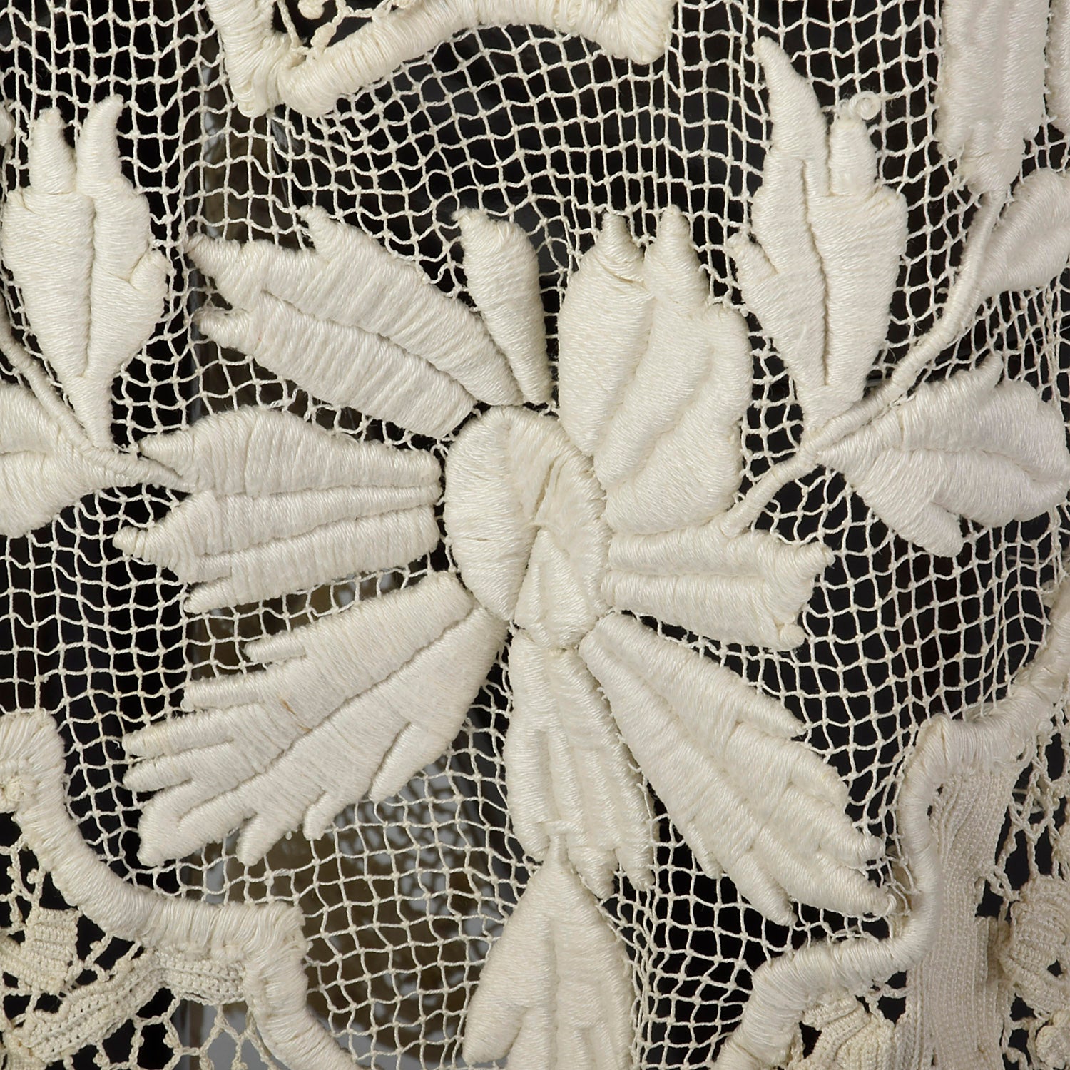 1910s Belle Epoque Antique Guipure Lace Cape