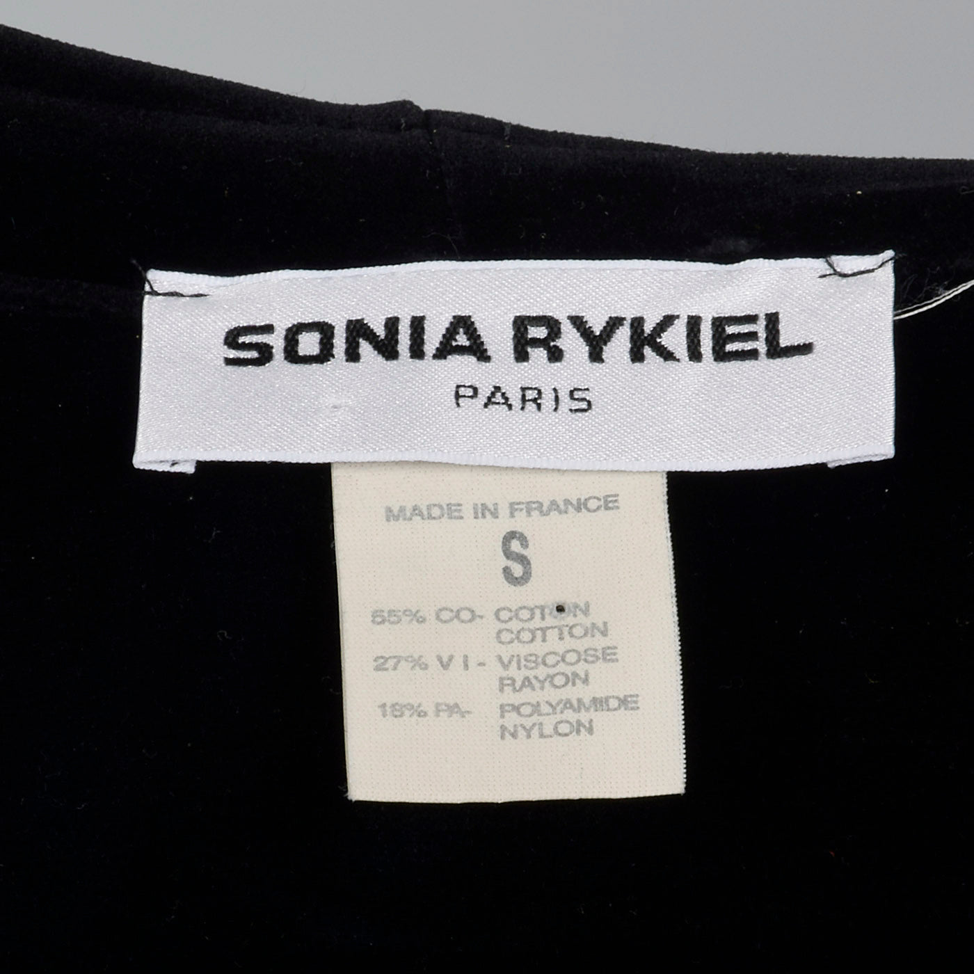 1990s Sonia Rykiel Loose Black Velvet Hooded Coat