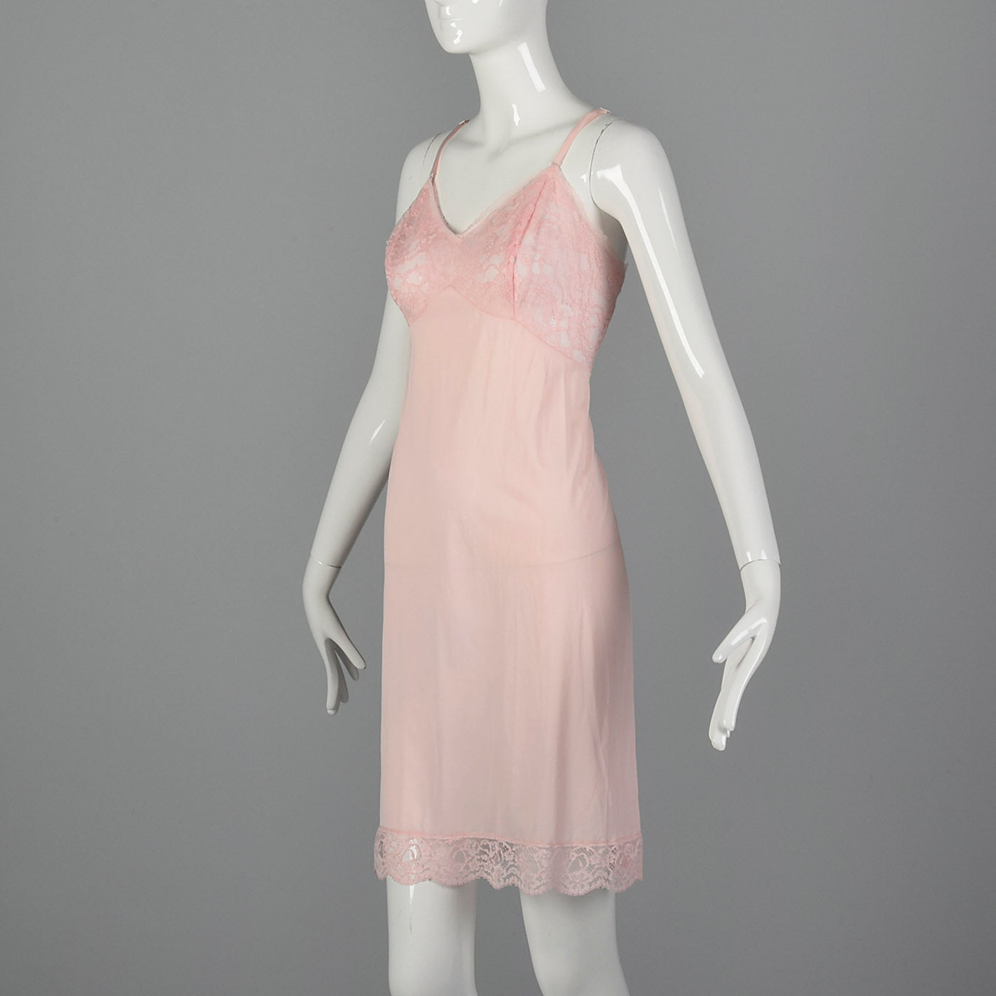 1950s Vanity Fair Pink Slip with Lace Bust