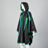 1990s Iris Mansard Rain Coat with Geometric Patterns