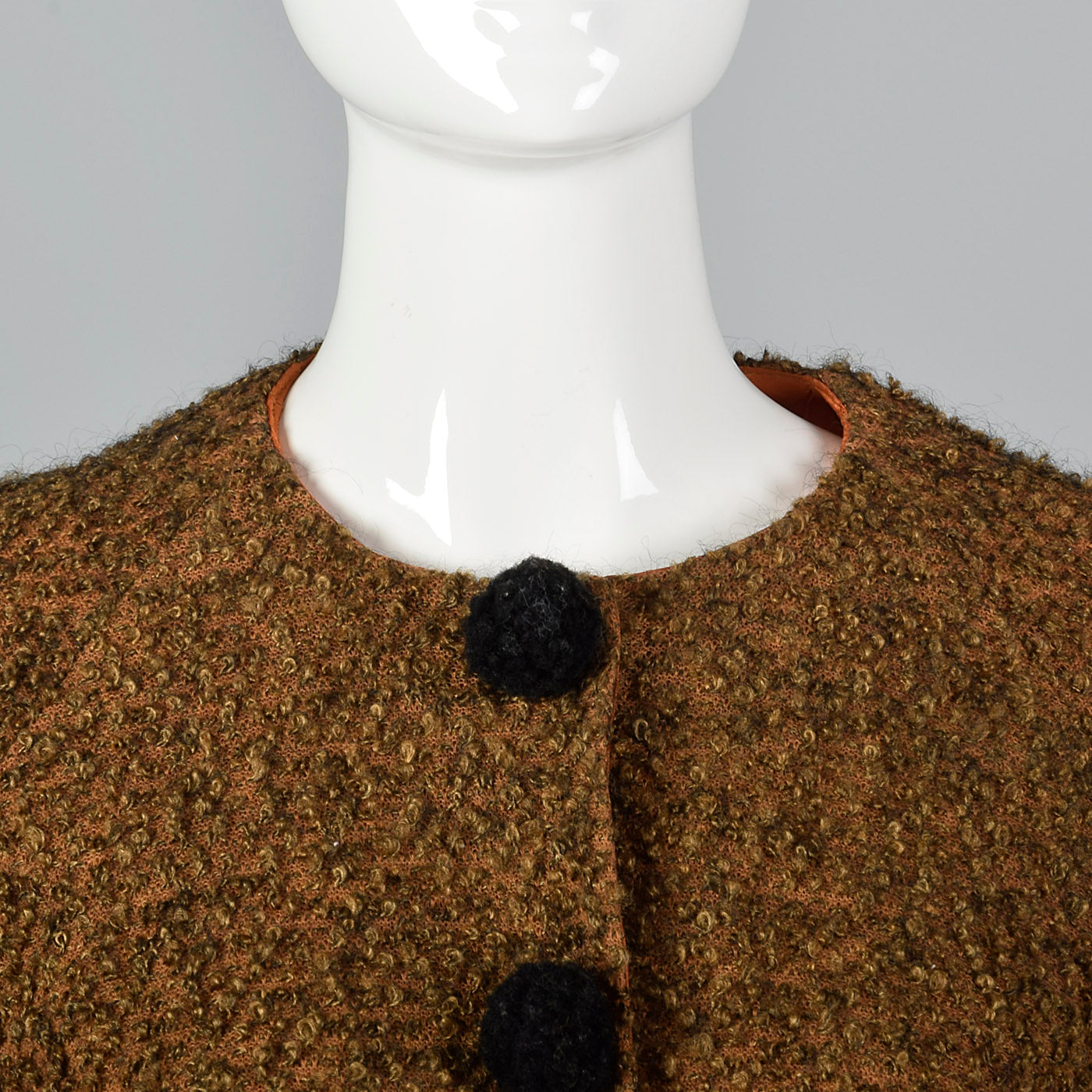 1960s Bouclé Jacket with Decorative Pom Pom Buttons