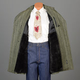 1970s Mens Mod Tweed Winter Coat