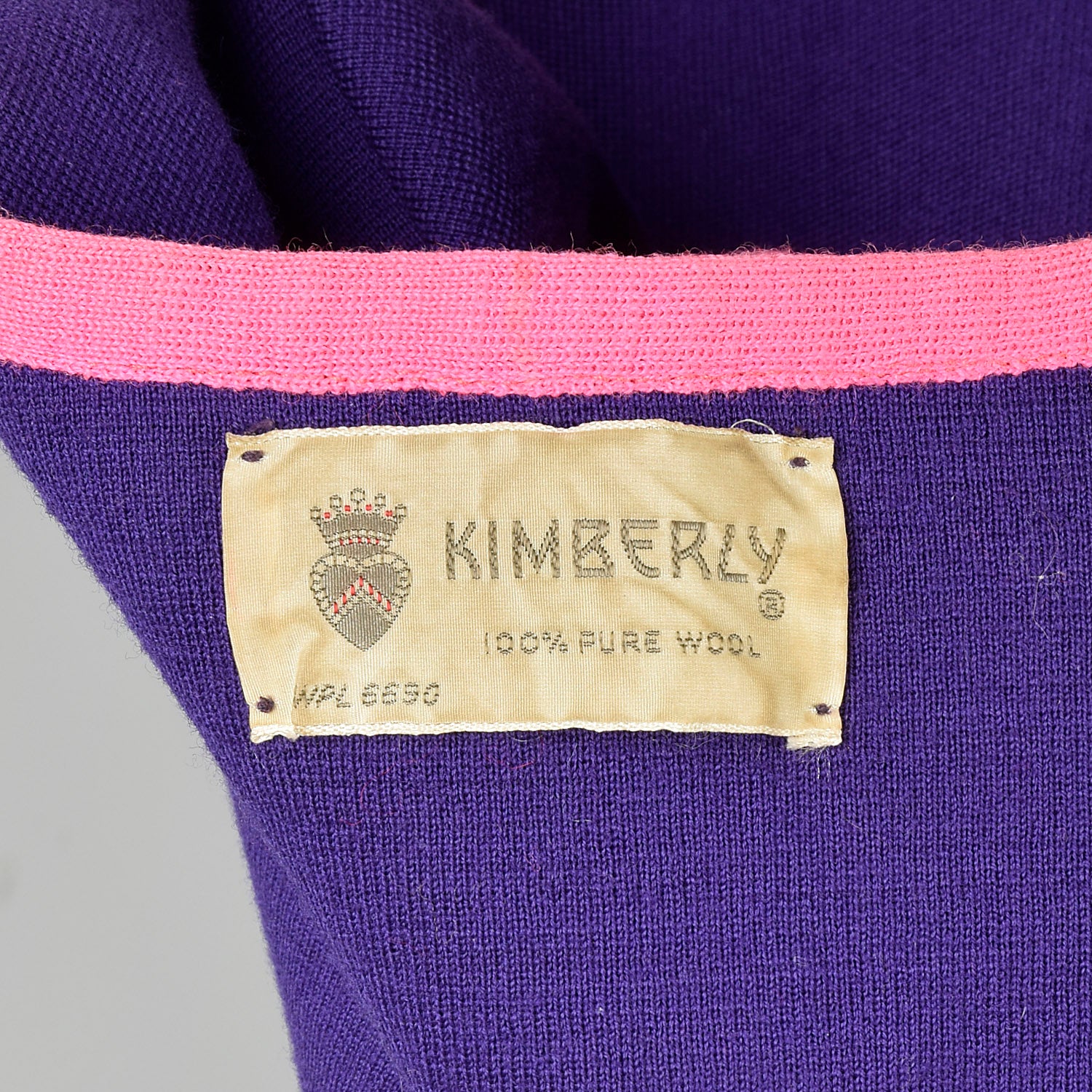 Small 1960s Shift Dress Purple Knit Set Jacket Outfit