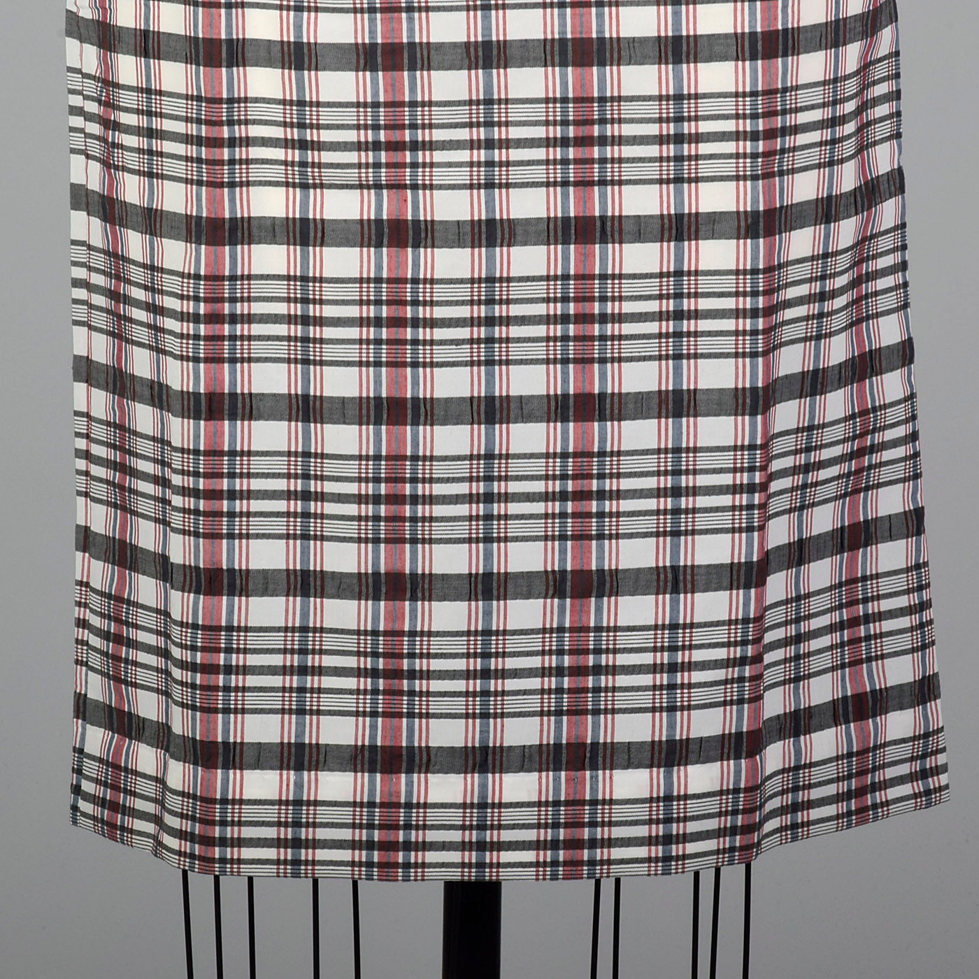 1960s Deadstock Plaid Blouse and Skirt Set