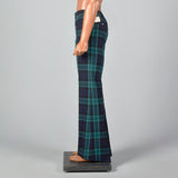 1970s Mens Deadstock Plaid Bell Bottom Pants