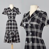 1950s Black and White Dress with Mermaid Hem
