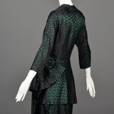 1940s Two Piece Skirt Suit with Asymmetric Jacket