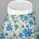 1960s Blue Floral Pencil Skirt