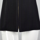 2000s Misook Black and Blue Striped Knit Shirt