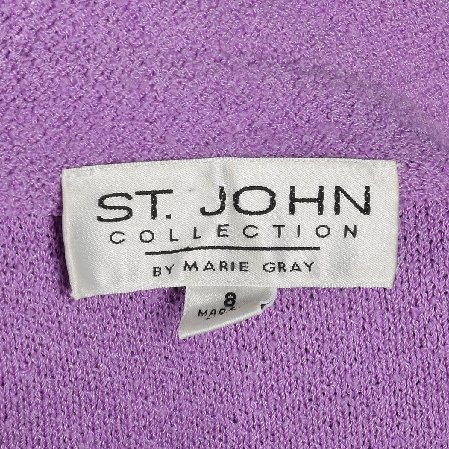 1990s St John Knit Lavender Purple Jacket