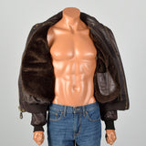 Large Mens Schott Brown Leather Jacket