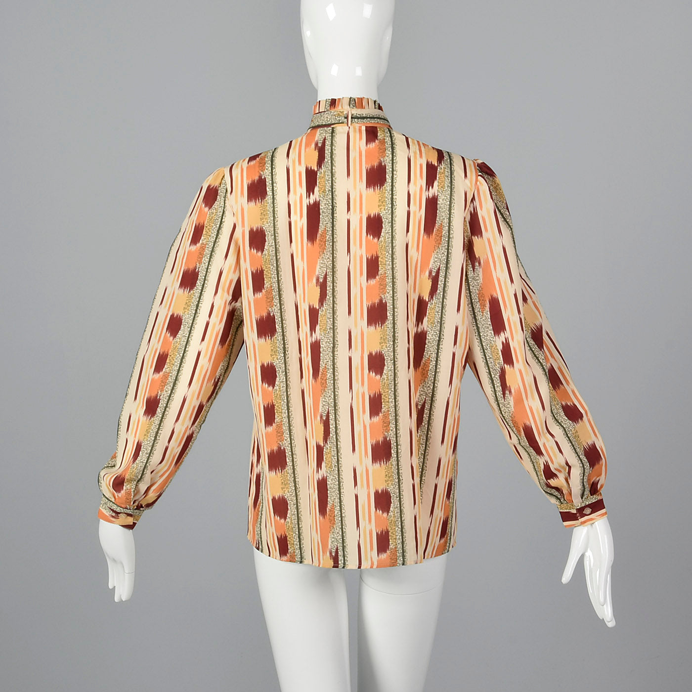 1970s Ruggeri Print Blouse with Bow