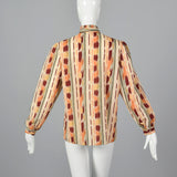 1970s Ruggeri Print Blouse with Bow