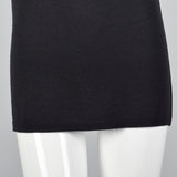 1980s Alaia Black Zip Front Sweater