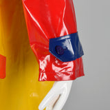 1980s Bill Blass Color Block Raincoat