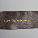 1970s Yves Saint Laurent Brown Butterfly Buckle Belt