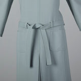 1990s Oscar De La Renta Light Blue Day Dress