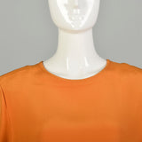 XL 1980s Bill Blass Pumpkin Autumn Set Cozy Wide Wale Corduroy Jacket Slinky Blouse