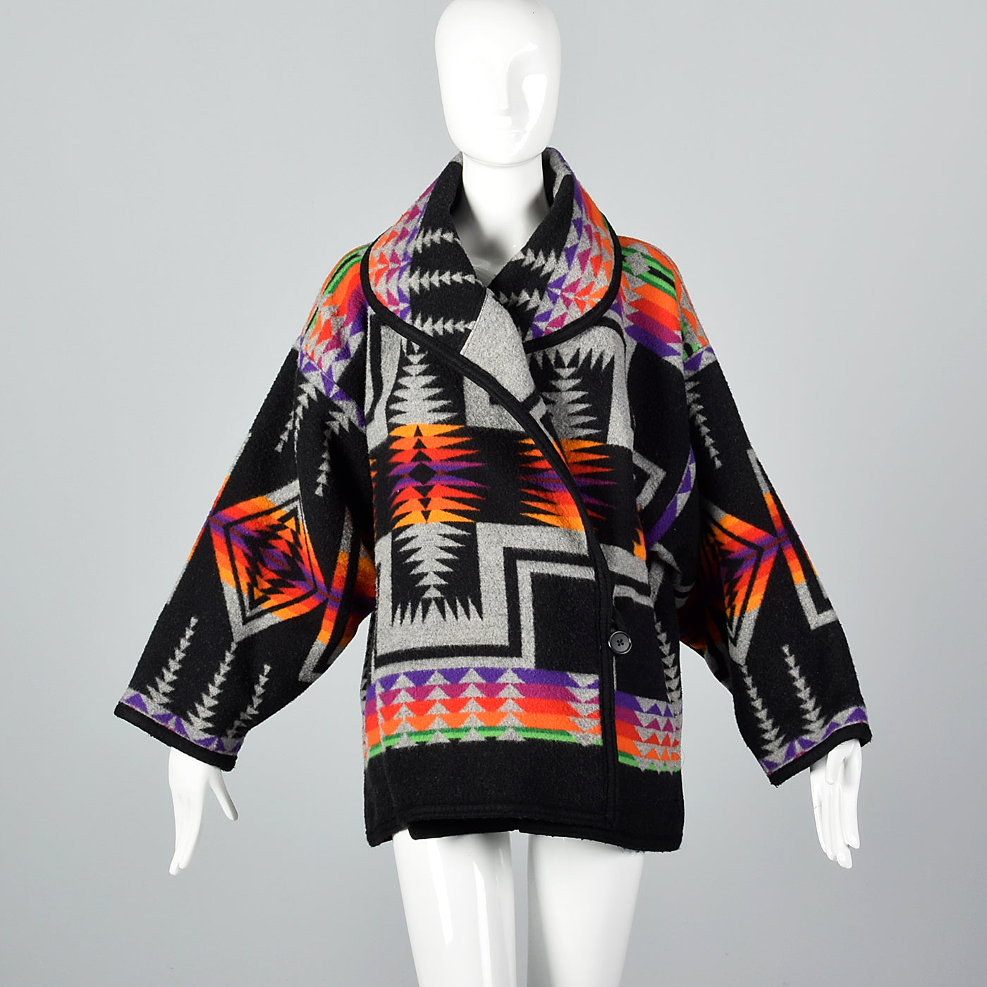 1970s Pendleton Beaver State Blanket Coat - Main Image