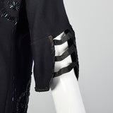 XS 1920s Black Beaded Dress