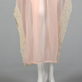 1970s Sexy Sheer Kaftan Nightgown in Pink
