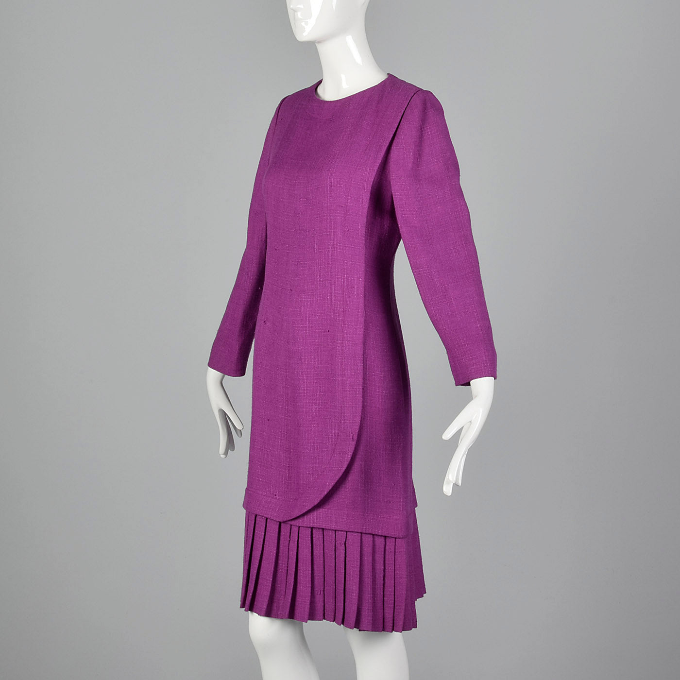 1980s Carolina Herrera Purple Dress