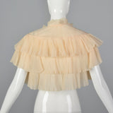 1950s Pale Pink Ruffle Bed Jacket