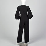 Small Pauline Trigere 1970s Wool Crepe Jumpsuit