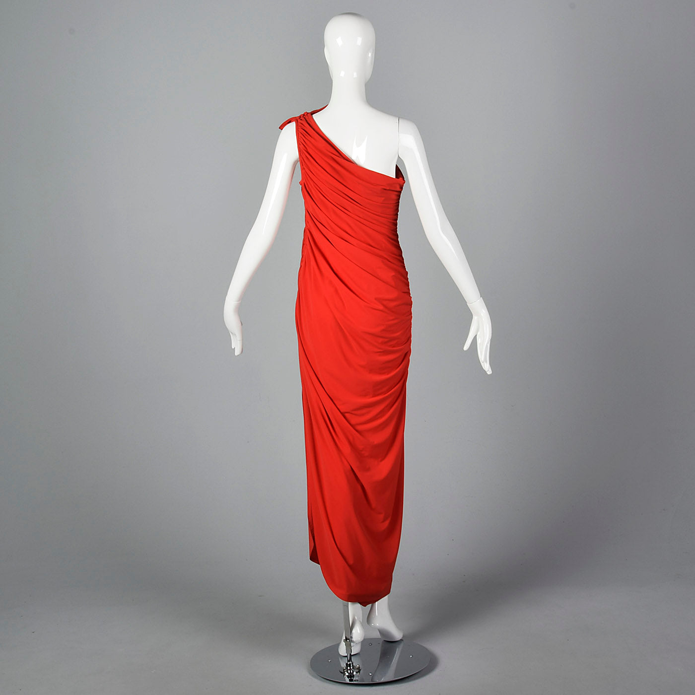 1980s Saks Fifth Avenue Red Bias Cut Dress