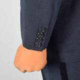 45L 1950s Navy Black Silk Shawl Collar Mens Tuxedo Single Button