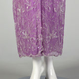 XXL Lavender Silk Beaded Dress Evening Topper Formal Jacket Set