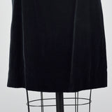 1950s Black Velvet Jumper Dress