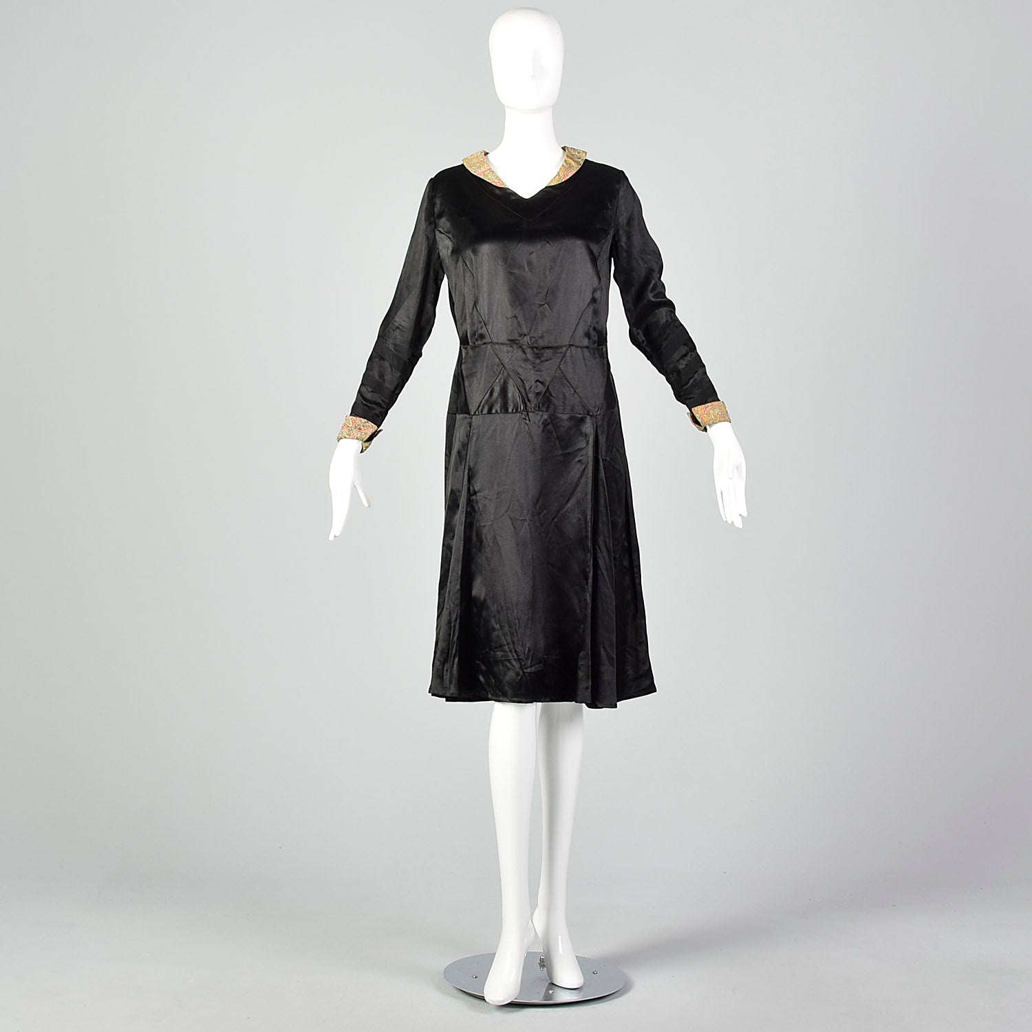 Small 1920s Liquid Satin Deco Dress