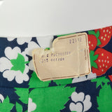 XL 1970s Novelty Print Pants Deadstock Wide Leg High Waist Strawberry Print