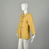 Medium 1980s Yves Saint Laurent Yellow YSL Long Clutch Coat