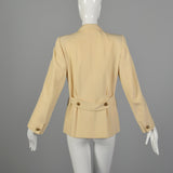 Small Yves Saint Laurent Rive Gauche 1960s Cream Doubled Breasted Jacket