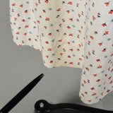XL 1940s Shirtwaist Day Dress Floral Short Sleeve Summer Volup Cold Rayon