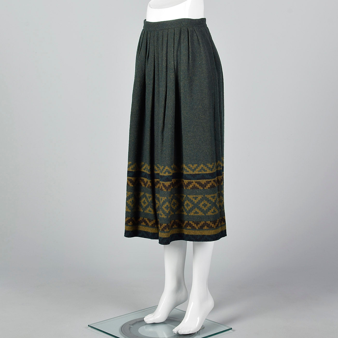 1980s Cacharel Wool and Cashmere Blend Skirt